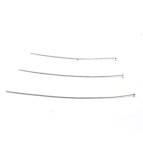 Stifte mit Platte 0,6/7 cm, Silber (10 Stück)  - 2