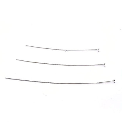 Stifte mit Platte 0,6/7 cm, Silber (10 Stück)  - 2