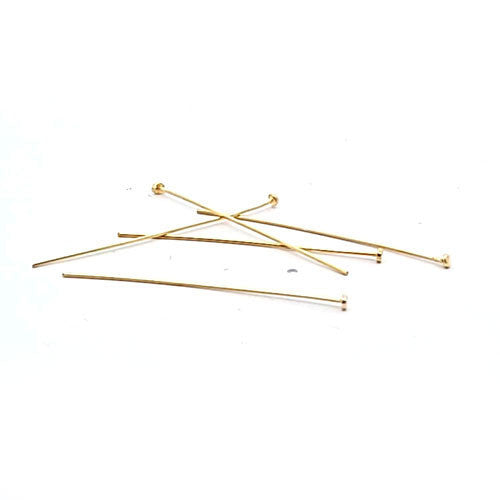 Stifte mit Platte 0,6/4 cm, Silber vergoldet (10 Stück)  - 1