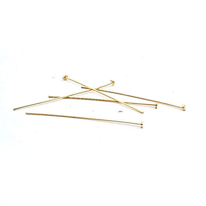 Stifte mit Platte 0,6/4 cm, Silber vergoldet (10 Stück)  - 1