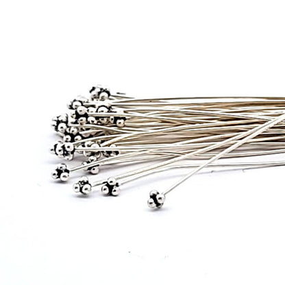 Stifte Ornamental klein 0,8/6 cm, Silber geschwärzt (2 Stück)  - 2