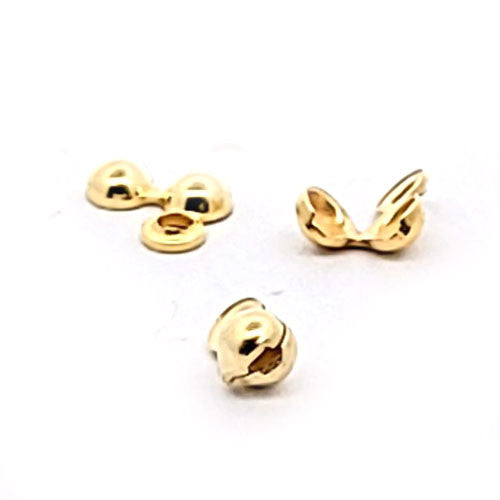 Seitenquetschkalotten (Klappkapseln), Silber vergoldet (10 Stück) Griffin - 2