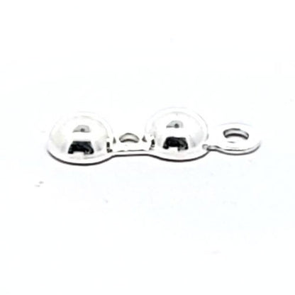 Klappkalotten mit geschl. Öse, silber (10 Stück)  - 1