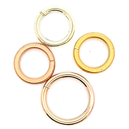 Ketten-Verbinder (Kettenraffer) Rund M, silber vergoldet  - 2