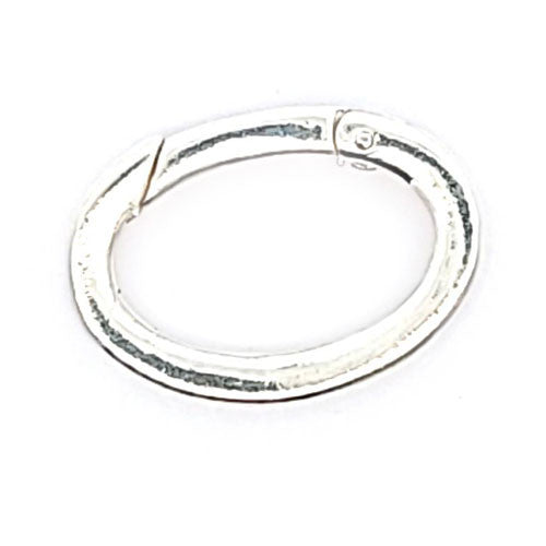 Kettenraffer mit Klappe oval, silber  - 1