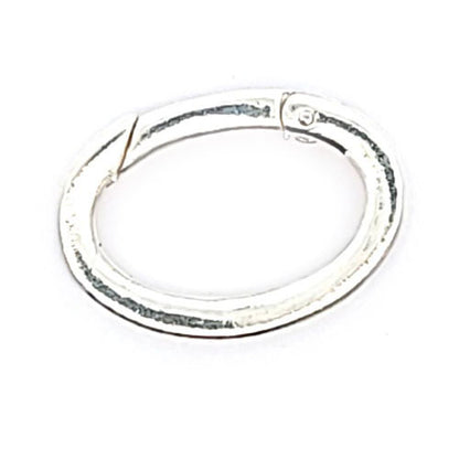 Kettenraffer mit Klappe oval, silber  - 1