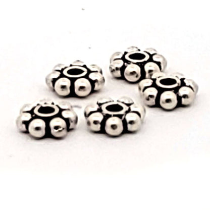 Silberbead Blumenrad  - 6