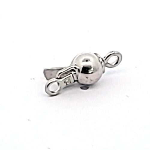 Kugelschließe 6 mm, silber rhodiniert  - 1