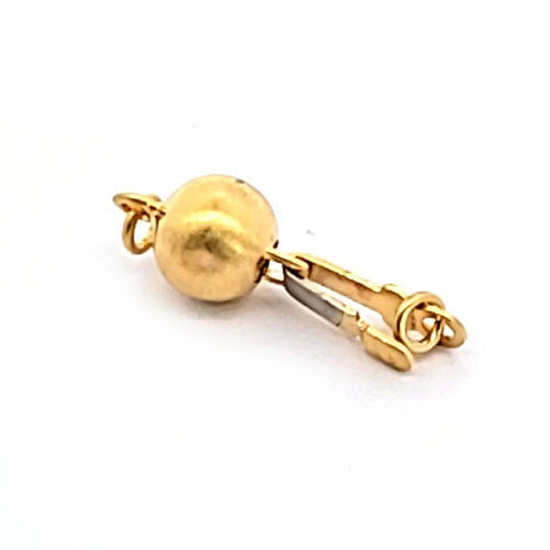 Kugelschließe 6 mm, silber vergoldet matt  - 2