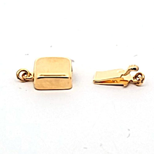 Schließe Square einfach, silber vergoldet  - 3