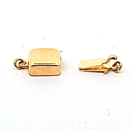 Schließe Square einfach, silber vergoldet  - 3