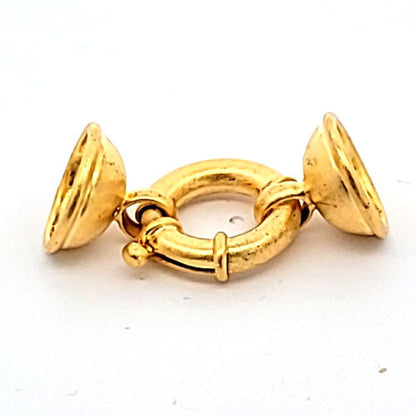 Springring-Schließe SPR 18/15, silber vergoldet matt  - 1