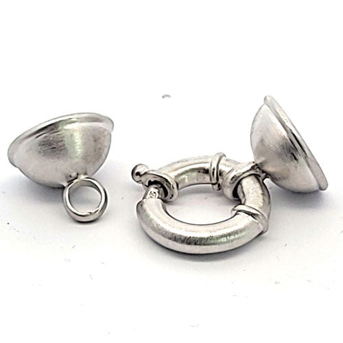 Springring-Schließe SPR 20/17, silber rhodiniert matt  - 2