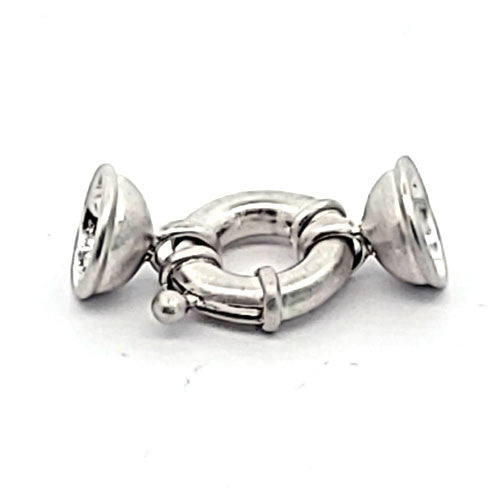 Springring-Schließe SPR 14/10, silber rhodiniert matt  - 1