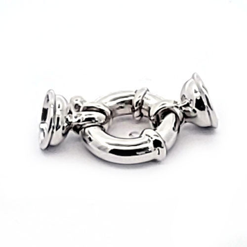 Springring-Schließe SPR 14/8, silber rhodiniert  - 1