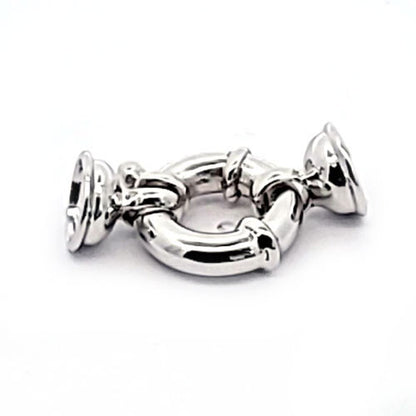 Springring-Schließe SPR 14/8, silber rhodiniert  - 1