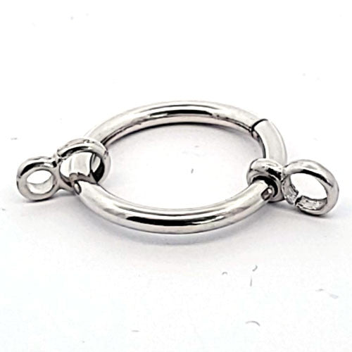 Springring-Schließe 23 mm, silber rhodiniert  - 1