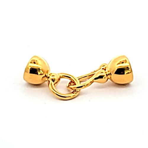 Hakenschließe mit Kappe, silber vergoldet  - 1