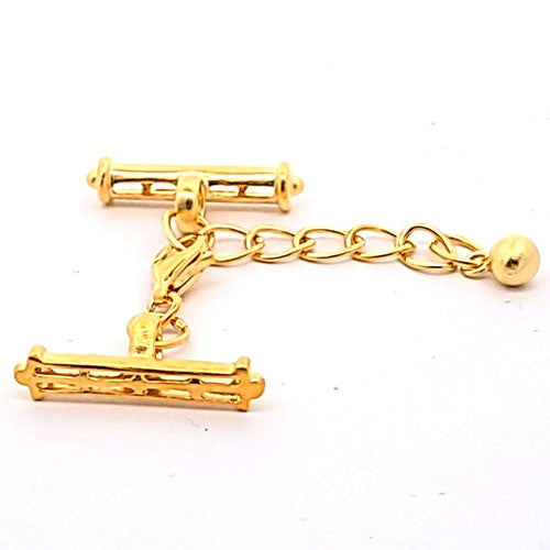Ketterlschließe mit Steg, silber vergoldet matt  - 3