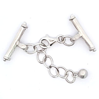 Ketterlschließe mit Steg, silber rhodiniert matt  - 2