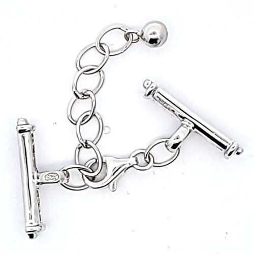 Ketterlschließe mit Steg, silber rhodiniert  - 2