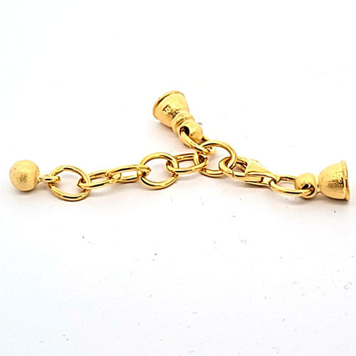 Ketterlschließe mit Kalotten, silber vergoldet matt  - 3