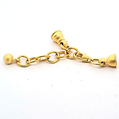 Ketterlschließe mit Kalotten, silber vergoldet matt  - 3