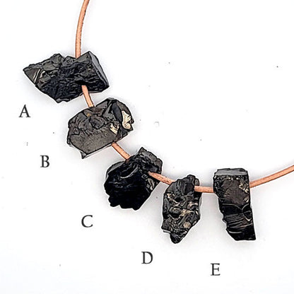 Edel-Schungit (Shungit) Anhänger gebohrt  - 3