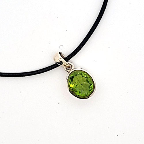 Lederband mit Silberverschluß, schwarz  - 2