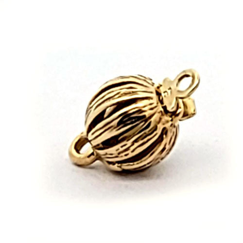 Kugelschließe Stripes, silber vergoldet  - 1