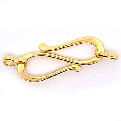 S-Schließe XL mit Doppelösen, Silber vergoldet  - 1