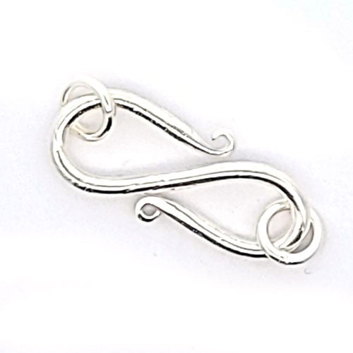 S-Schließe 25 mm mit Ösen, Silber  - 2