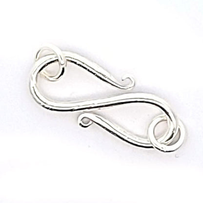 S-Schließe 25 mm mit Ösen, Silber  - 2