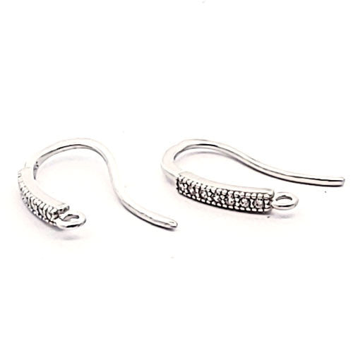 Ohrhaken Savona mit Zirkonia, silber rhodiniert  - 1