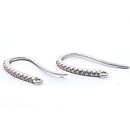 Ohrhaken San Remo mit Zirkonia, silber rhodiniert  - 1