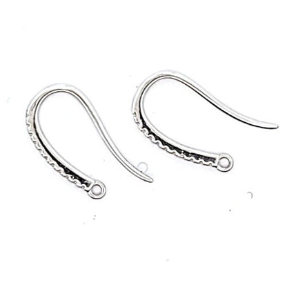 Ohrhaken San Remo mit Zirkonia, silber rhodiniert  - 2