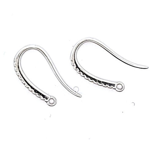 Ohrhaken San Remo mit Zirkonia, silber rhodiniert  - 2