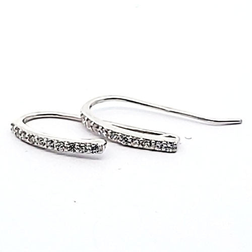 Ohrhaken Portofino mit Zirkonia, silber rhodiniert  - 1