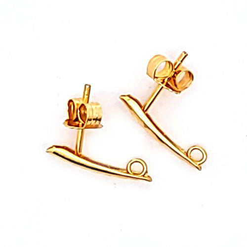 Ohrstecker Rimini, silber vergoldet  - 2