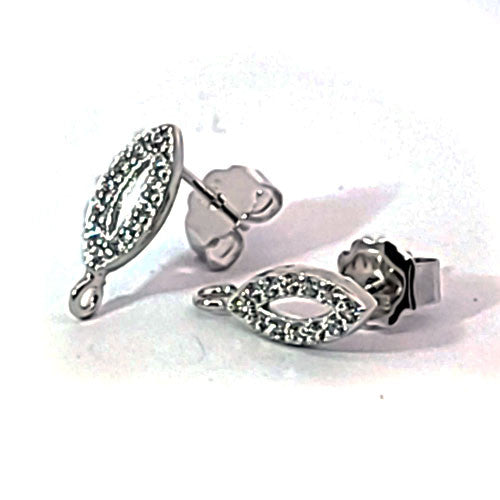 Ohrstecker Cannes mit Zirkonia, silber rhodiniert  - 2