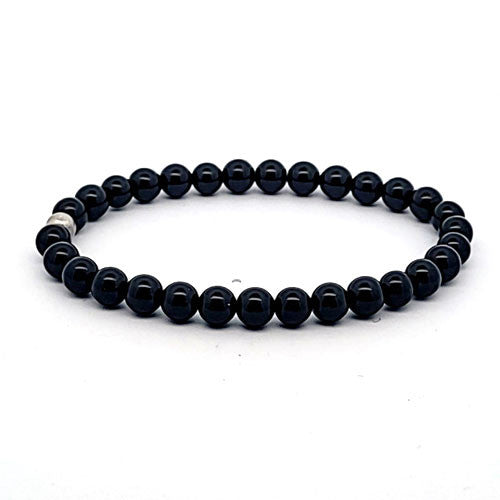 Turmalin schwarz (Schörl) Kugelarmband, 6 mm  - 2