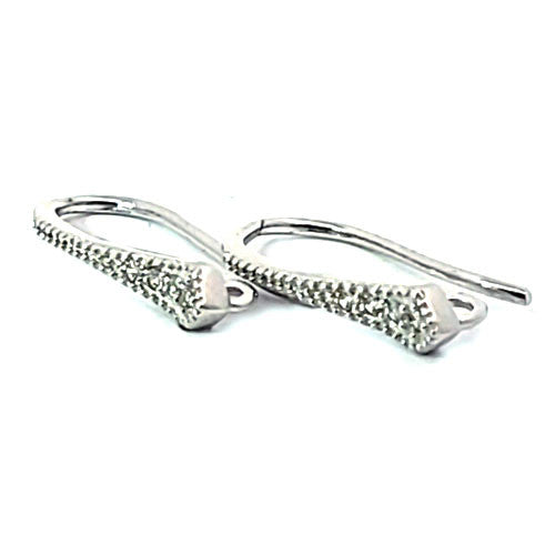 Ohrhaken Avignon mit Zirkonia, silber rhodiniert  - 1