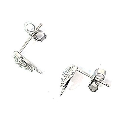 Ohrstecker Nizza mit Zirkonia, silber rhodiniert  - 4