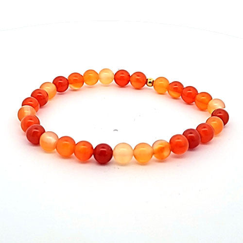 Karneol-Kugelarmband 6 mm  - 1