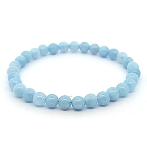 Aquamarin-Kugelarmband 6 mm  - 1