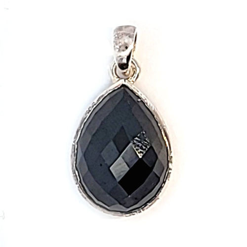 Spinell schwarz Anhänger  - 1