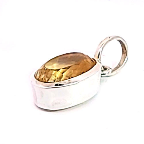 Zitrin Anhänger facettiert  - 3