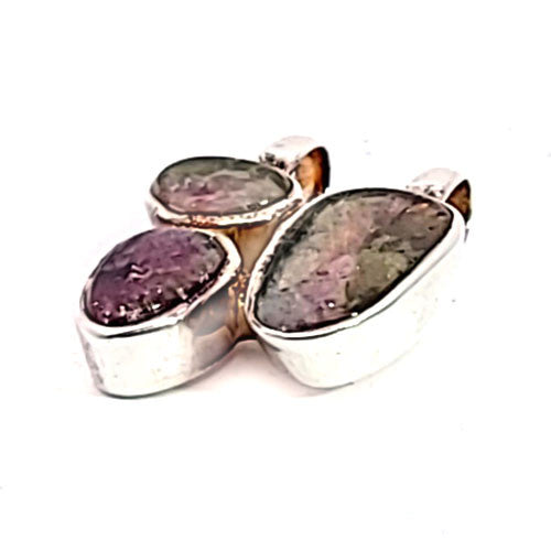 Wassermelonen-Turmalin Design Anhänger facettiert  - 4