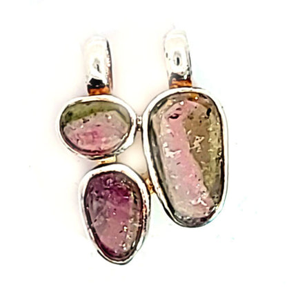 Wassermelonen-Turmalin Design Anhänger facettiert  - 1