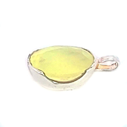 Prehnit Anhänger facettiert  - 2